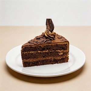 Triple Chocolate Cake Slice