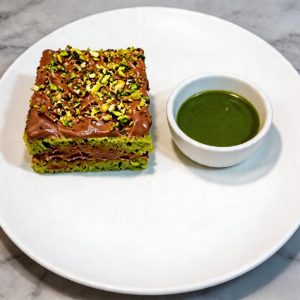 Pistachio Chocolate Delight with Pistachio Sauce